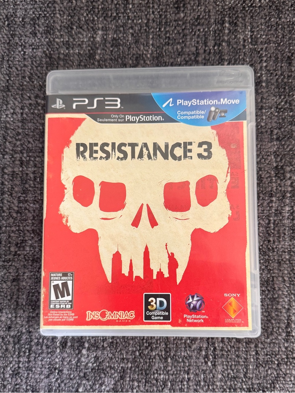 Resistance 3 Sony PS3 Playstation 3 Game Complete
